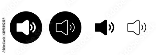 Photos Speaker icon logo design