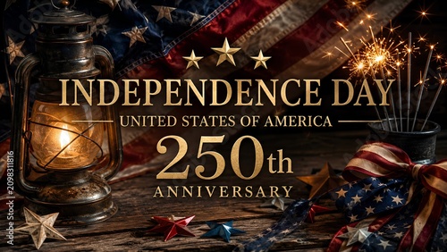 Independence Day 250th Anniversary Patriotic Lantern