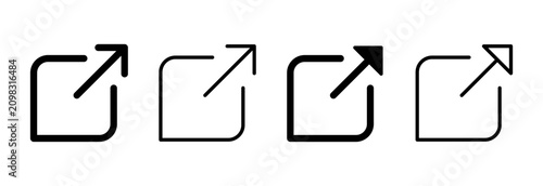External link icon symbol for apps and websites. link sign and symbol. hyperlink symbol