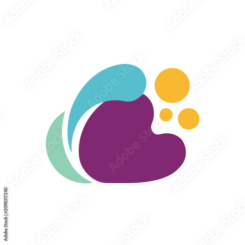 Abstract colorful shapes and circles