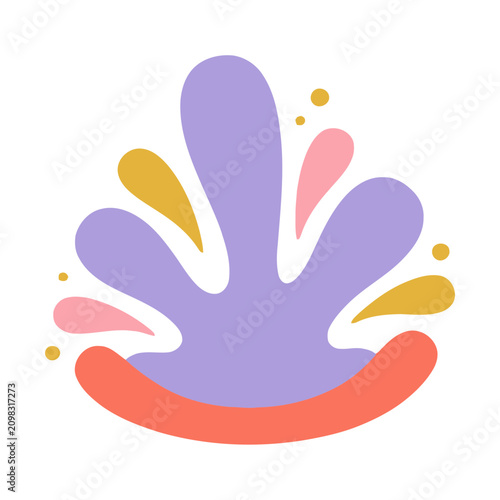 Abstract colorful shapes splash
