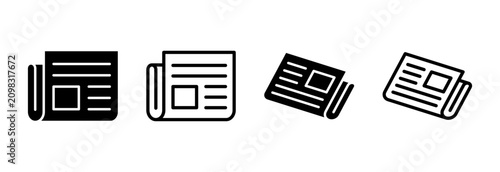 Photos Newspaper icon symbol for apps and websites