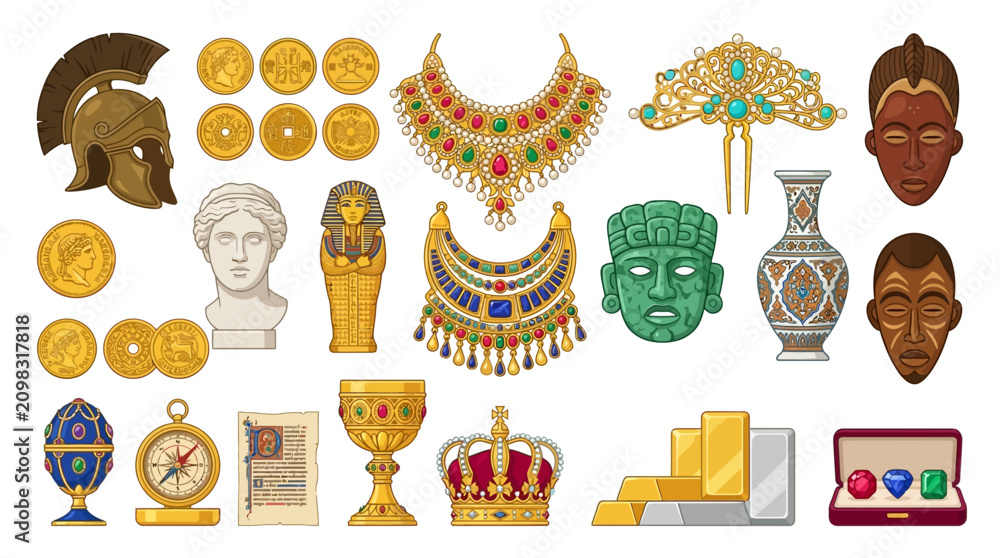 Obraz premium Ancient Egyptian Gold Treasures.