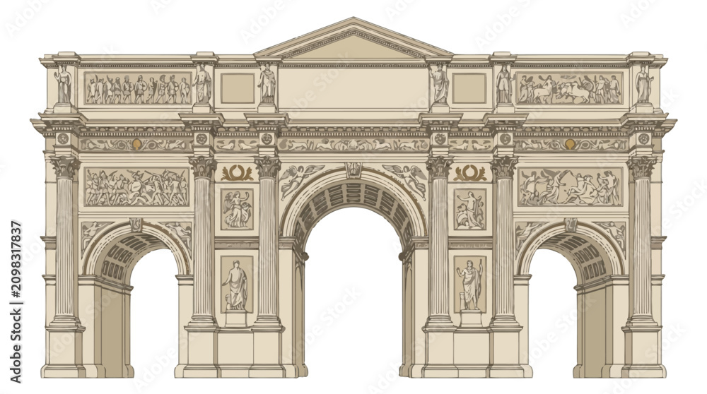 Naklejka premium Architectural Archway Structure.