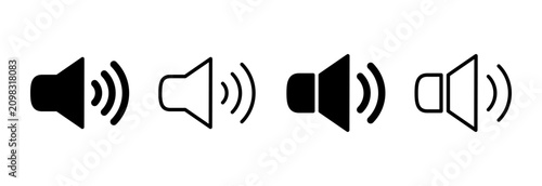 Tableau sur toile Speaker icon symbol for apps and websites