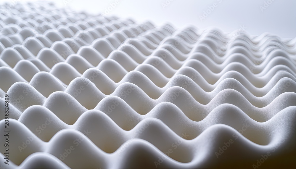 Obraz premium Soft, undulating, textured white foam surface with gentle curves