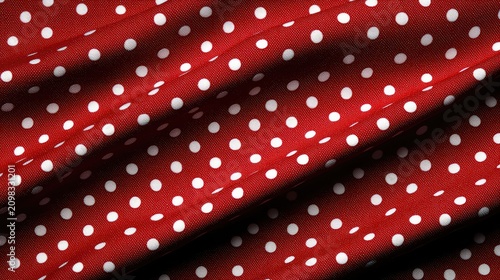 Red Fabric with Silver Polka Dots and Glitter Texture