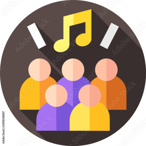 Choir Singing Music Church Group Performance Icon
