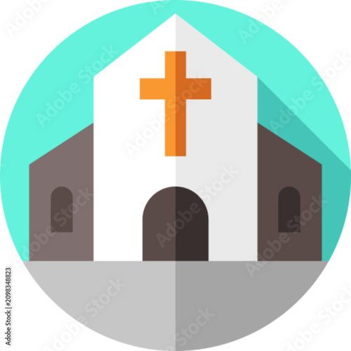 Church Building Christianity Religion Worship Icon