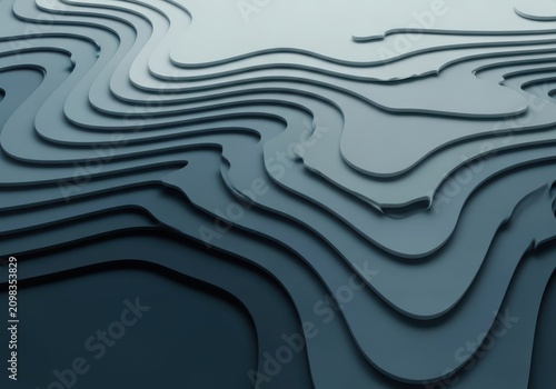 Abstract topographic map contour lines creating a dynamic flowing landscape pattern