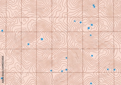 Abstract geometric pattern with pink and beige tones resembling a city map or grid layout