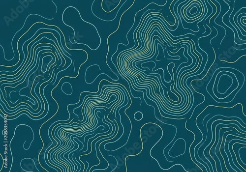 Abstract teal green wavy texture seamless pattern background dynamic fluid motion generative art