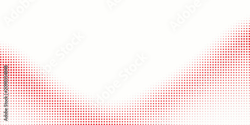 Cuadro en lienzo Red square pixel halftone gradient texture