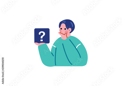 Obraz na płótnie 問題を解決するビジネスマンのイラスト