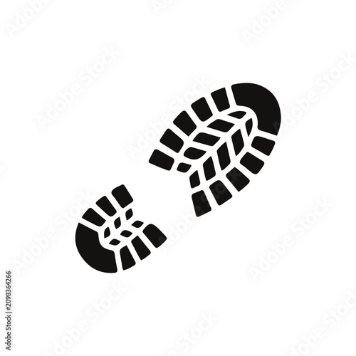Bild auf Leinwand Astronaut Boot Print Imprint Vector Icon