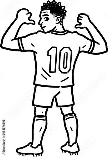 Football Player Number 10 Illustration