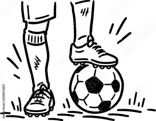 Close Up Of Soccer Player With Ball