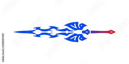 Obraz na płótnie Dual Colored Red And Blue Sword