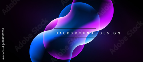 Tableau sur toile Abstract design features vibrant blue, purple gradients