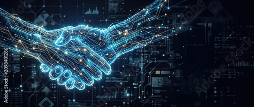 Digital Business Partnership and Technology Collaboration Concept