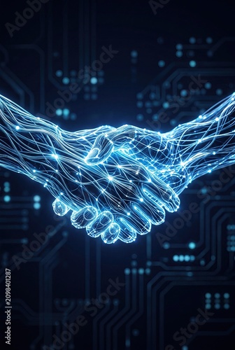 Digital Business Partnership and Technology Collaboration Concept