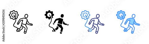 Obraz na plátně Perseverance Icon Set Multiple Style Collection
