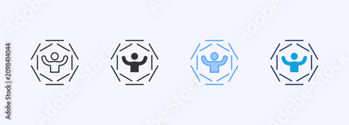 Obraz na płótnie Resistance Icon Set Multiple Style Collection Illustration