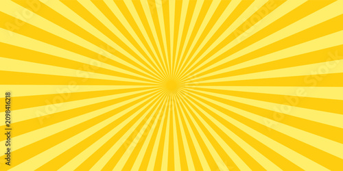 Photos Radiating sunburst pattern with alternating yellow and light yellow stripes, gra