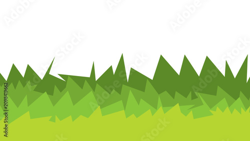 Photos Geometric green grass foreground overlay and horizontal border vector for nature
