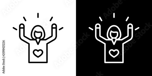 Photos Self Esteem Icon Set Multiple Style Collection