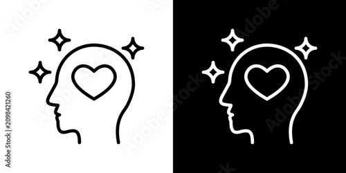 Cuadro en lienzo Reflection Icon Set Multiple Style Collection