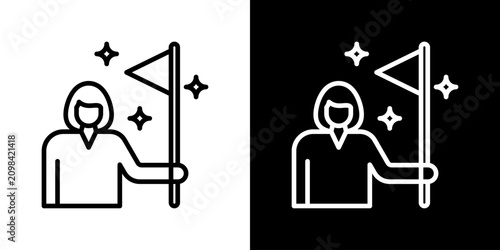 Canvas Print Achievement Icon Set Multiple Style Collection