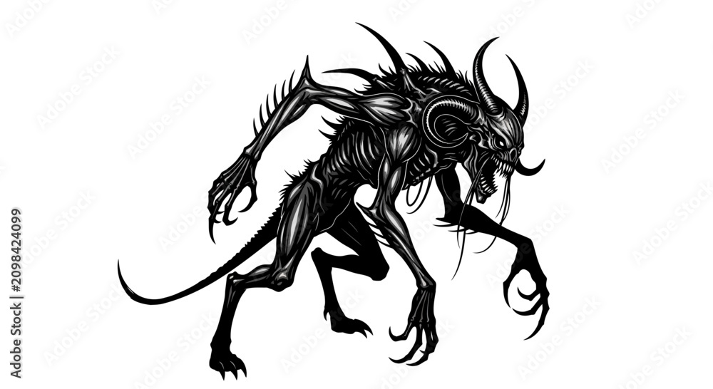 Fototapeta premium Scary Monster Silhouette
