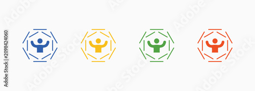 Obraz na plátně Outcome Icon Set Color Multiple Style Collection Illustration