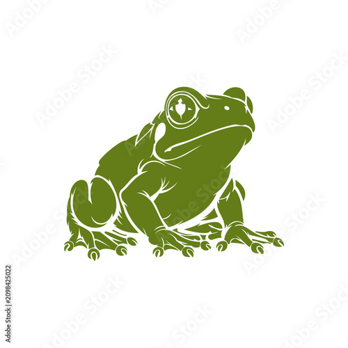 Frog Illustration design templates simple and modern
