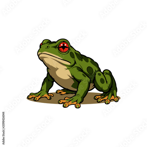 Frog Illustration design templates simple and modern