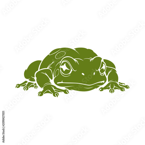 Frog Illustration design templates simple and modern
