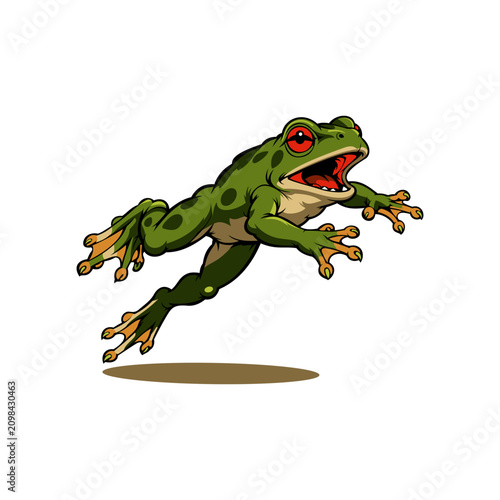 Frog Illustration design templates simple and modern