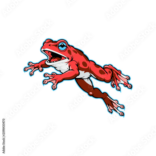 Frog Illustration design templates simple and modern