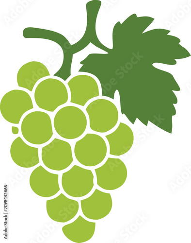 Creative Grapes Bunch Vector  Minimal Fruit Illustrations for Wine Industry Branding, Grocery Stores, Kitchen Designs, Textile Prints, and Logos.
