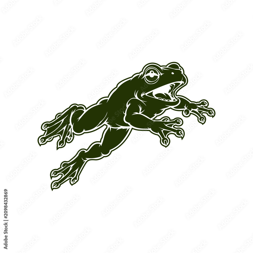 Fototapeta premium Frog Illustration design templates simple and modern