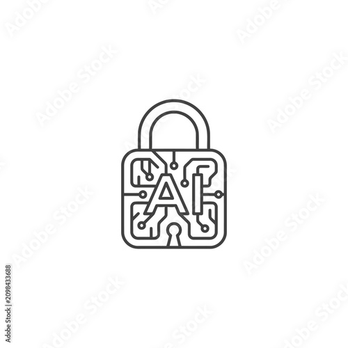 Padlock with circuit board and letters