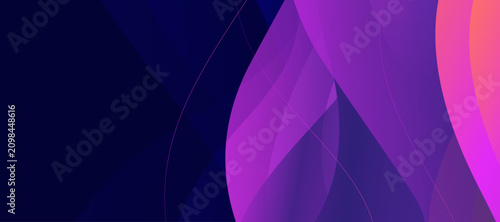 Obraz na plátně Abstract background featuring fluid shapes in dark blue and vivid purple color tones