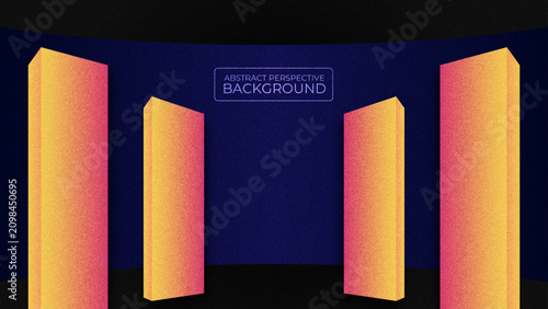 abstract geometric perspective grainy background