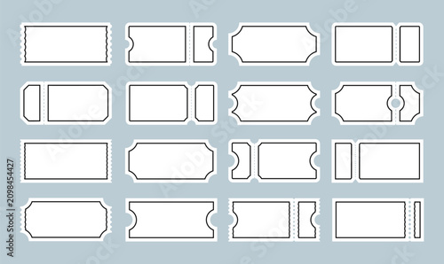 Obraz na płótnie Blank ticket shapes templates