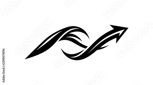 Принти на полотні Black Arrow Graphic Design Element.