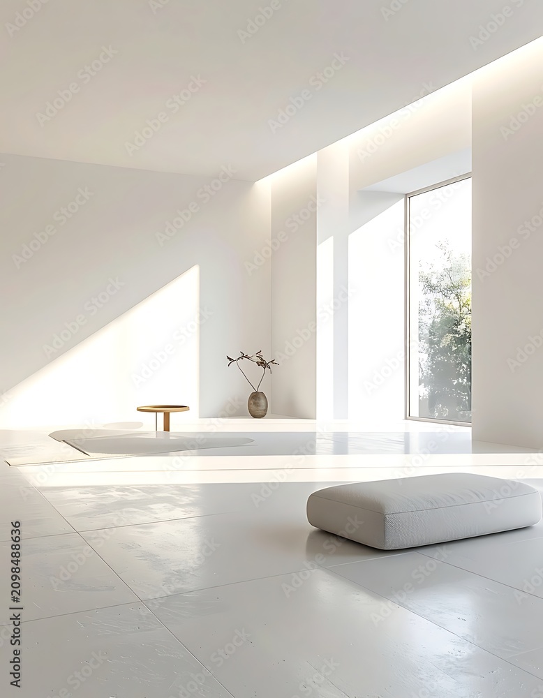 Fototapeta premium Modern minimalist interior design concept.