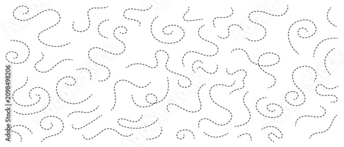 Path travel dotted line trip dashed trace destination track plan and silhouette, travelling symbol .Dot line pat.Vector illustration.