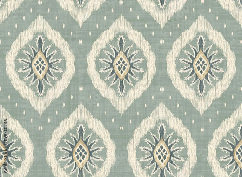 Konstfotografi Ikat tye die boho vintage pattern seamless repeat vintage decor textile design o