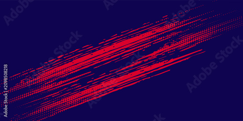 Halftone dots red and blue color pattern gradient grunge texture background. Dot pop art comic sport style vector illustration. modern background